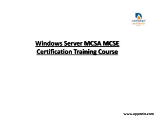 MCSE CERTIFICATION