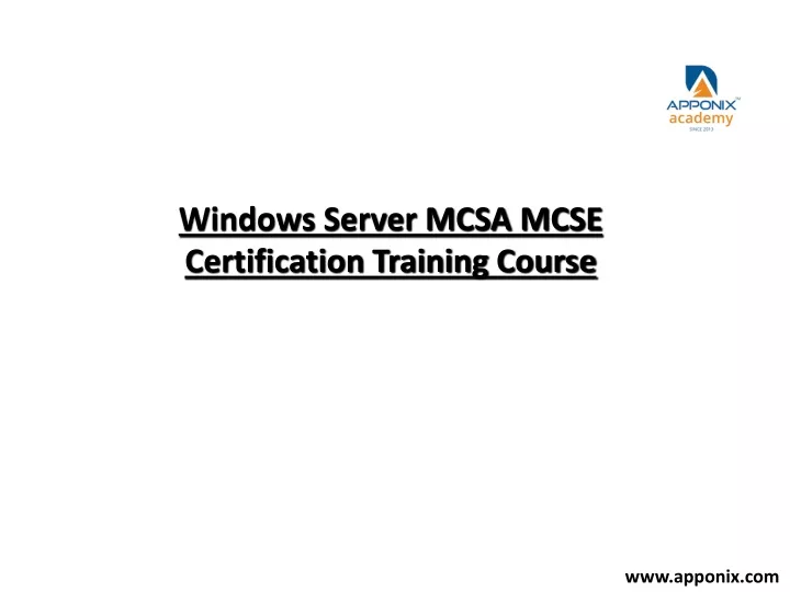 windows server mcsa mcse certification training
