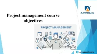 Project management course objective