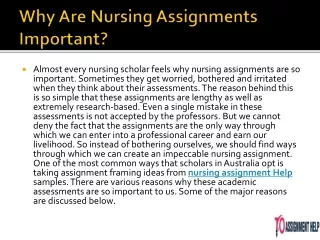 Why Are Nursing Assignments Important