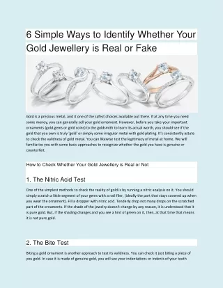 6 Simple Ways to Identify Whether Your Gold Jewellery is Real or Fake-converted