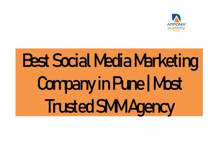 best social media marketing company in pune most trusted smm agency