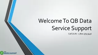 welcome to qb data service support