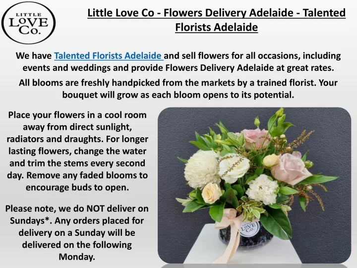 little love co flowers delivery adelaide talented