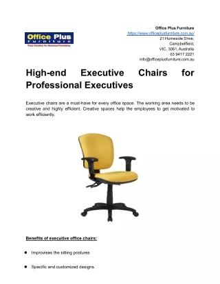 High-end Executive Chairs for Professional Executives