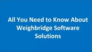 all you need to know about weighbridge software