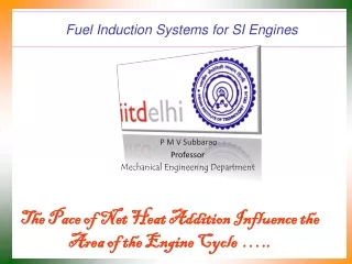 fuel induction systems for si engines
