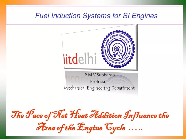 fuel induction systems for si engines