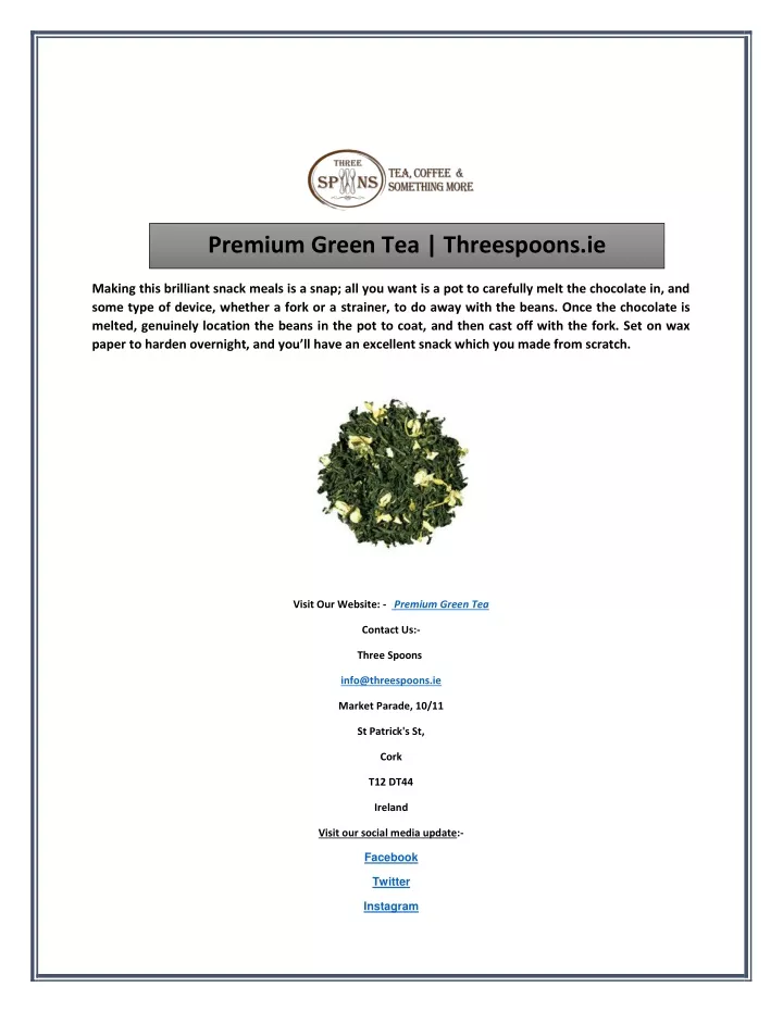 premium green tea threespoons ie