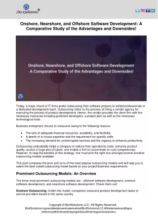 onshore nearshore and offshore software