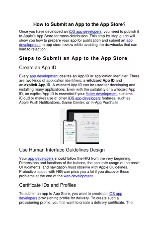 how to submit an app to the app store once