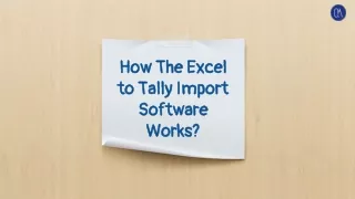 How The Excel to Tally Import Software Works