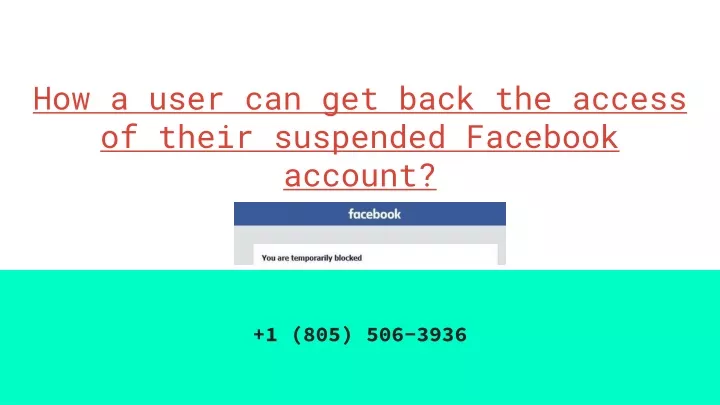 how a user can get back the access of their suspended facebook account