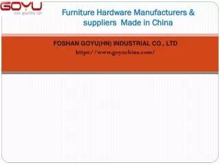 Furniture Hardware Supplier in China