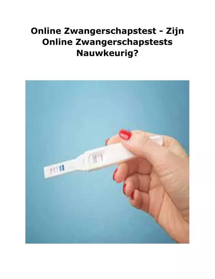 online zwangerschapstest zijn online