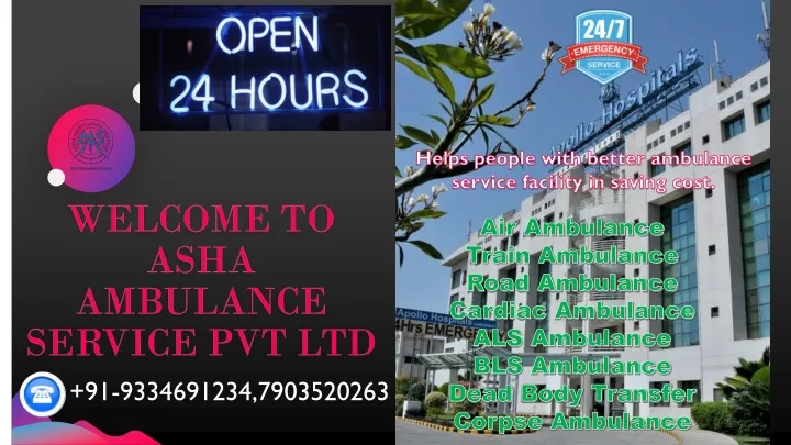 welcome to asha ambulance service pvt ltd