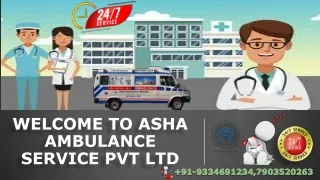 Book the best Air Ambulance Service facility at an affordable cost |ASHA