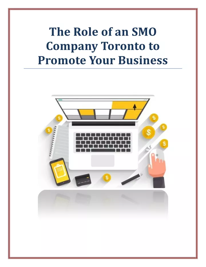 the role of an smo company toronto to promote
