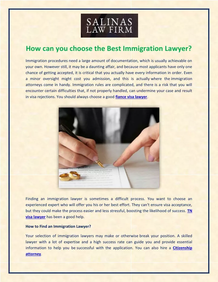 how can you choose the best immigration lawyer
