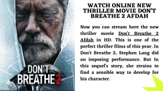 Watch Online New Thriller Movie Don't Breathe 2 Afdah