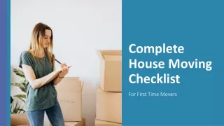 House Moving Checklist For First Time Movers