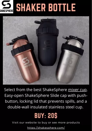 Buy Shaker Bottle and Mixer Cup Online | ShakeSphere US