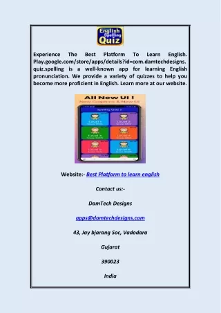 Best Platform To Learn English