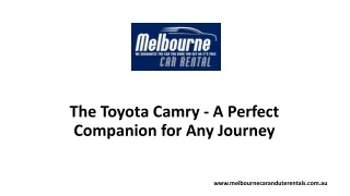 The Toyota Camry - A Perfect Companion for Any Journey Oz loka