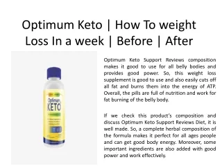 optimum Keto | Dont Worry We Have Optimum Keto It Will Helps you to Cut Your Fat