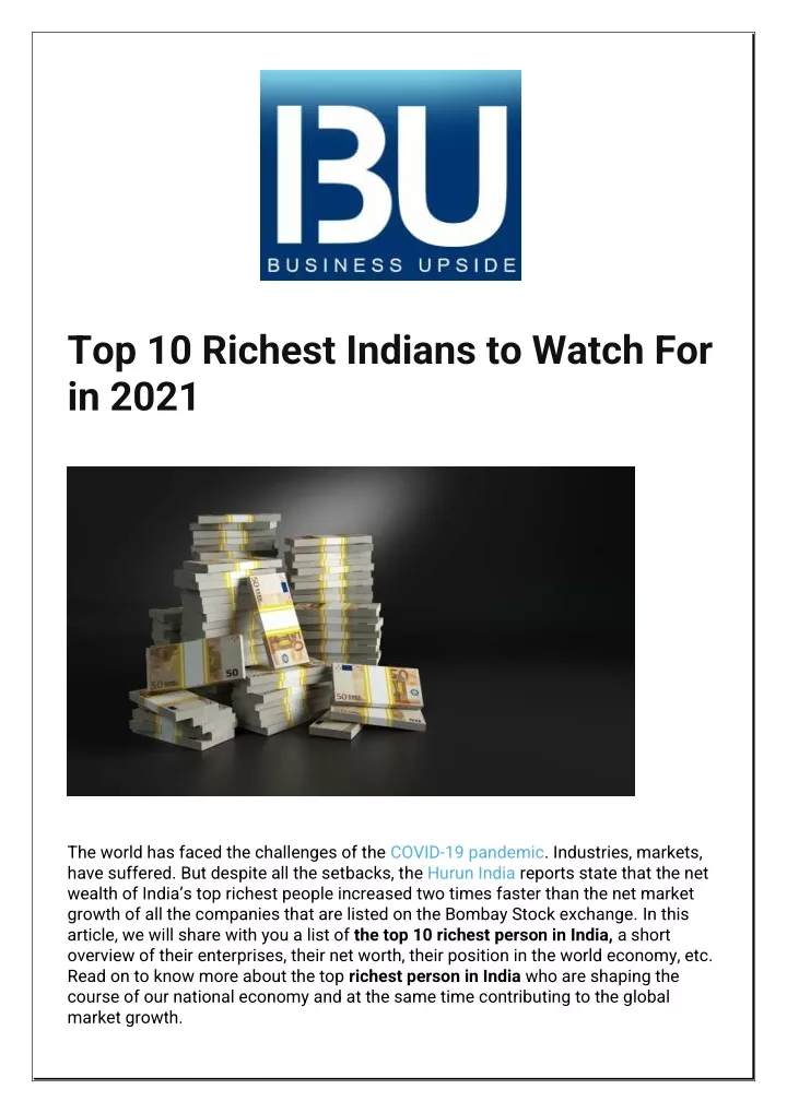 top 10 richest indians to watch for in 2021