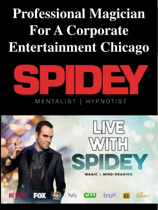 professional magician for a corporate entertainment chicago