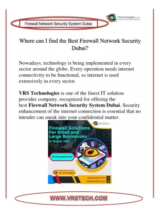 firewall network security system dubai