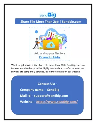 Share File More Than 2gb | Sendbig.com