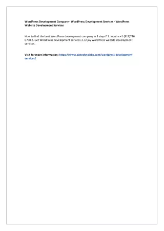 wordpress development company wordpress