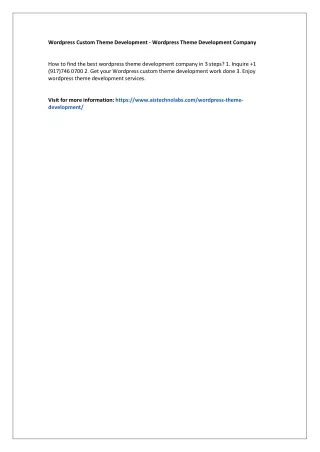 wordpress custom theme development wordpress