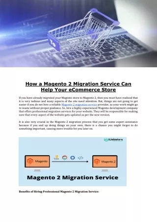 how a magento 2 migration service can help your