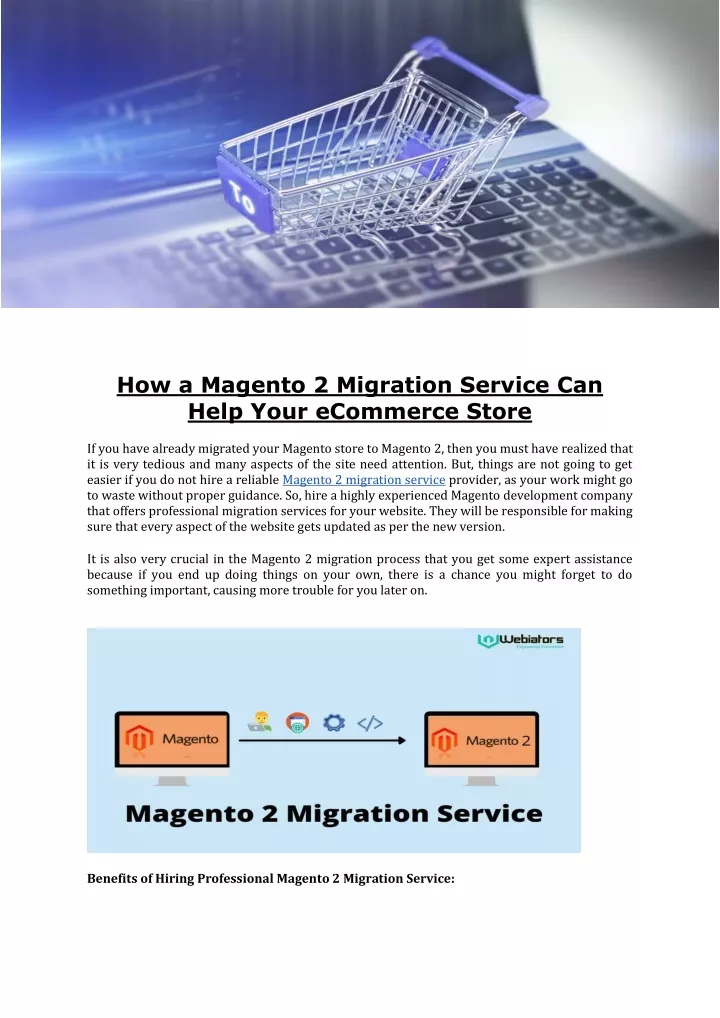 how a magento 2 migration service can help your