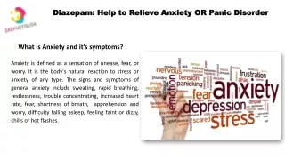 Diazepam: Help to Relieve Anxiety OR Panic Disorder