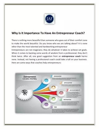 Why Is It Importance To Have An Entrepreneur Coach?
