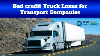 Bad credit Truck Loans for Transport Companies
