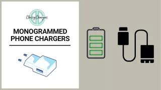 Monogrammed Phone chargers - Classy Chargers