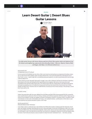 Learn Desert Guitar | Desert Blues Guitar Lessons