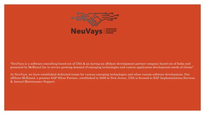 neuvays is a software consulting based
