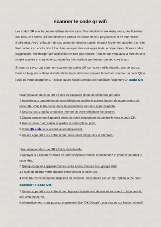 scanner le code qr wifi