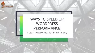 ways to speed up wordpress performance