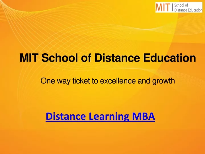 mit school of distance education