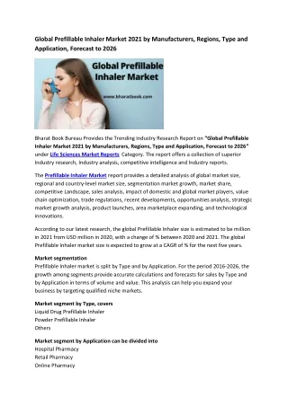 global prefillable inhaler market 2021