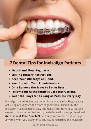 7 Dental Tips for Invisalign Patients