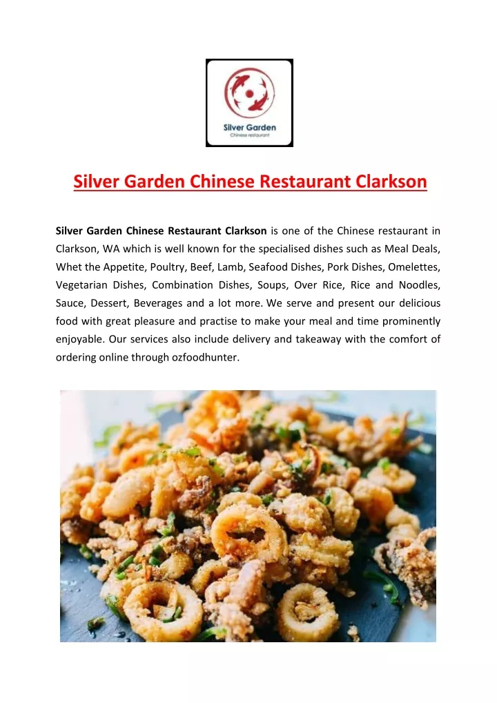 silver garden chinese restaurant clarkson silver