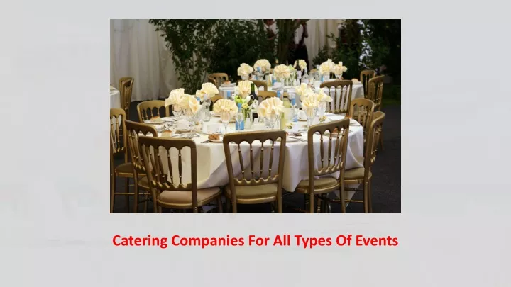 catering companies for all types of events